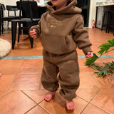 Moustache Cosy Kids Hoodie & Jogger Set