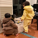 Moustache Cosy Kids Hoodie & Jogger Set